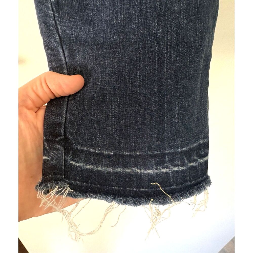 PacSun Dark Wash Distress Skinny Jeans 29 R High Rise Raw He Rip Ankle Jeggings - Picture 4 of 10